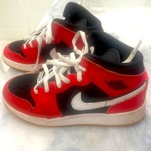 Beautiful Air Jordans in red, black & white.